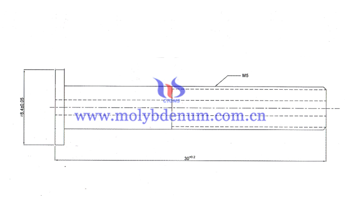 molybdenum tube with inner thread image