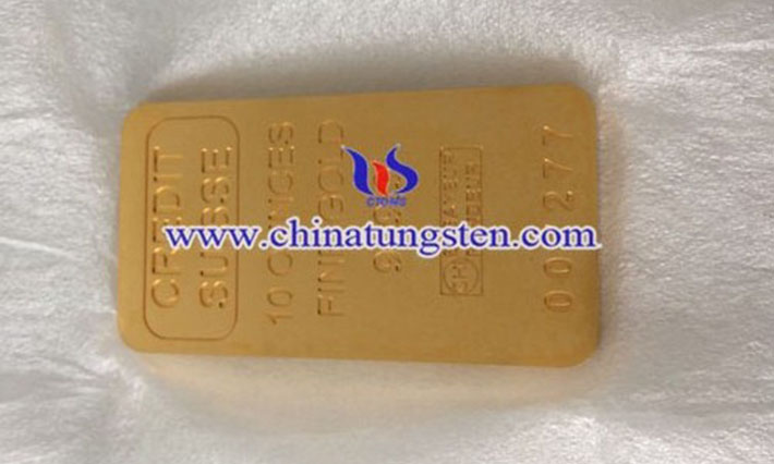 gold plated tungsten bar picture