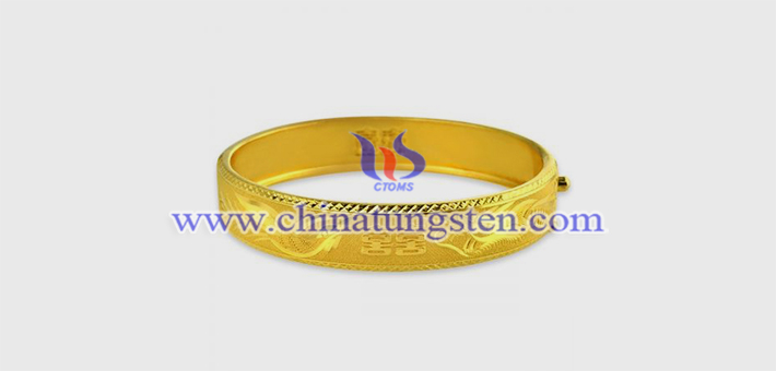 tungsten alloy scan gold bracelet picture