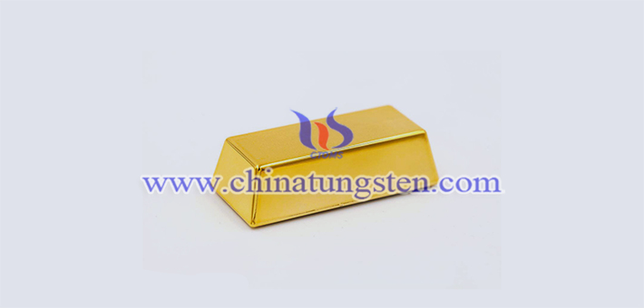 gold plated tungsten alloy brick picture