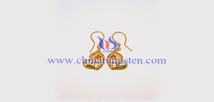 gold plated tungsten alloy earring picture