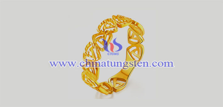 gold plated tungsten alloy hollow ring picture