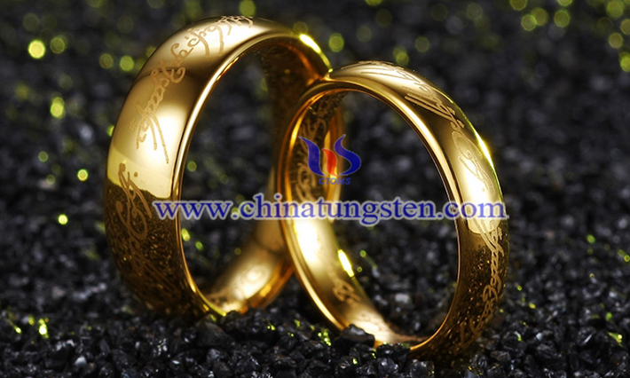 gold plated tungsten band picture