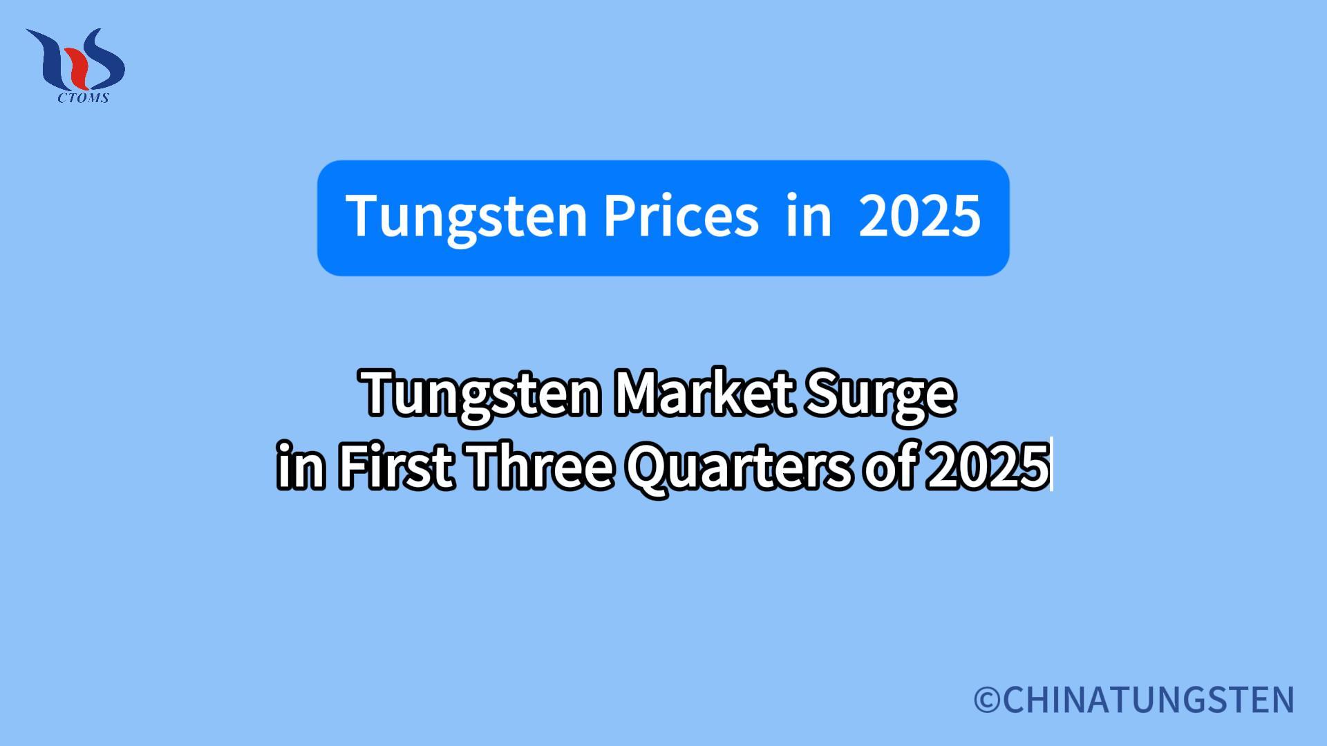 what will the tungsten market look like in the first three quarters of 2025