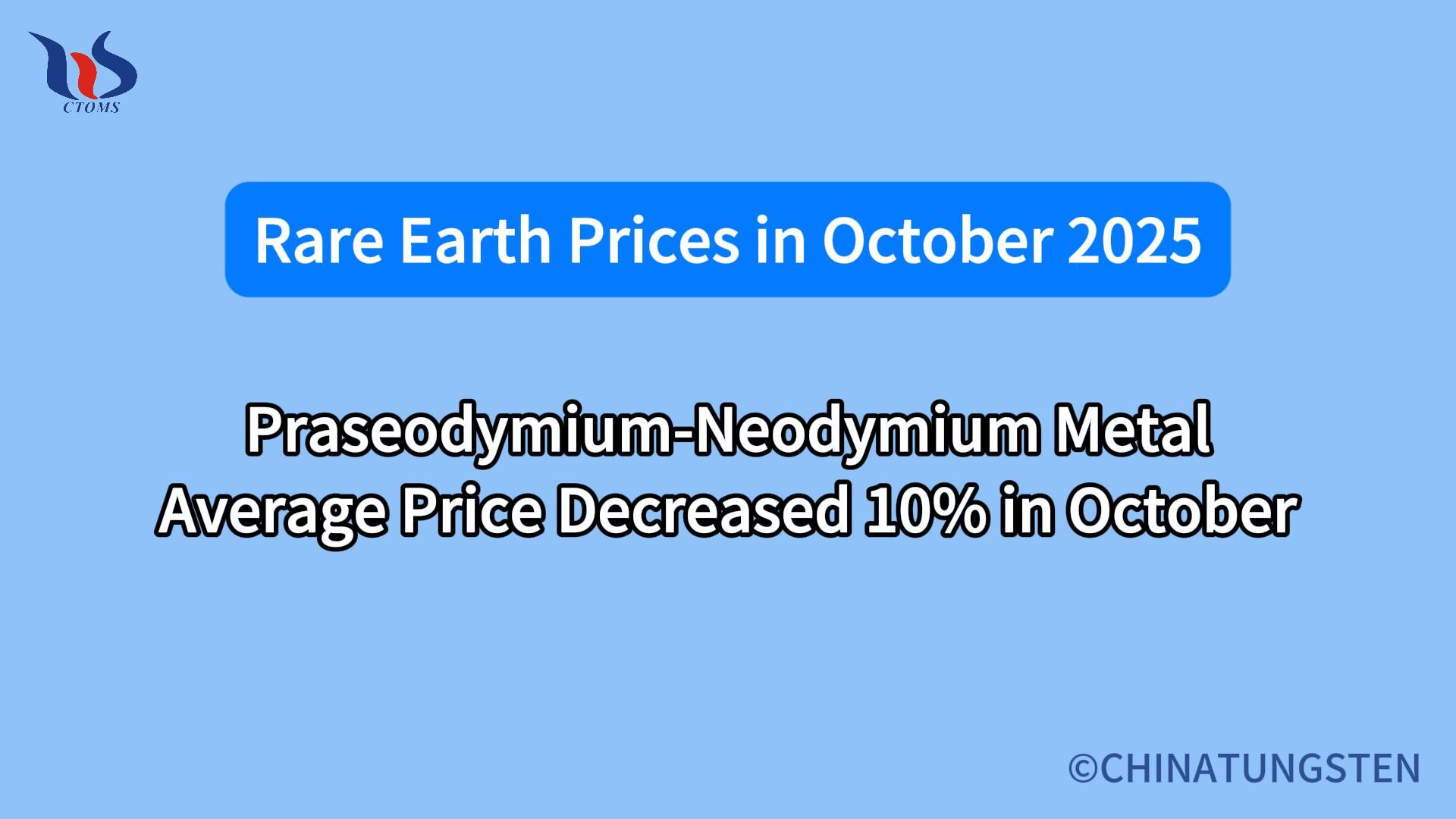 What will the rare earth price be in october 2025