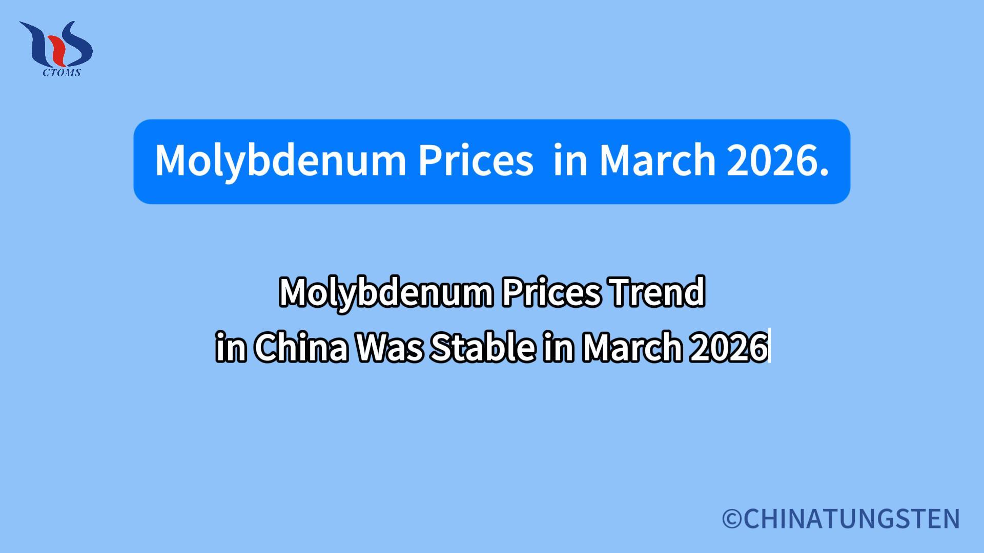 What was the molybdenum market like in March 2026